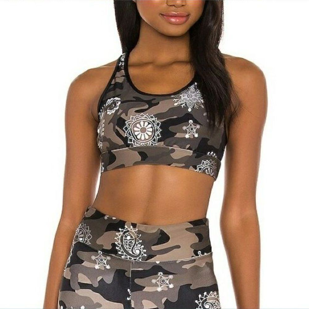 Koral Bermuda Energy Sports Bra Camo Green